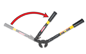 Pivot handle cable cutter