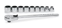 Snap-on low-profile socket/ratchet