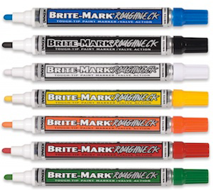 Dykem 84205 BRITE-MARK Rough Neck Tough Tip Industrial Art Marker