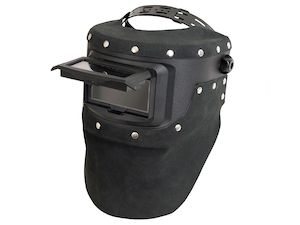 Weldcote's leather flip-front helmet Weldcote's leather flip-front helmet